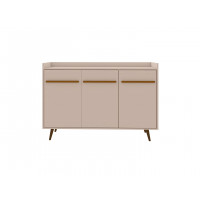 Manhattan Comfort 230BMC1 Bradley 53.54 Buffet Stand with 4 Shelves Off White